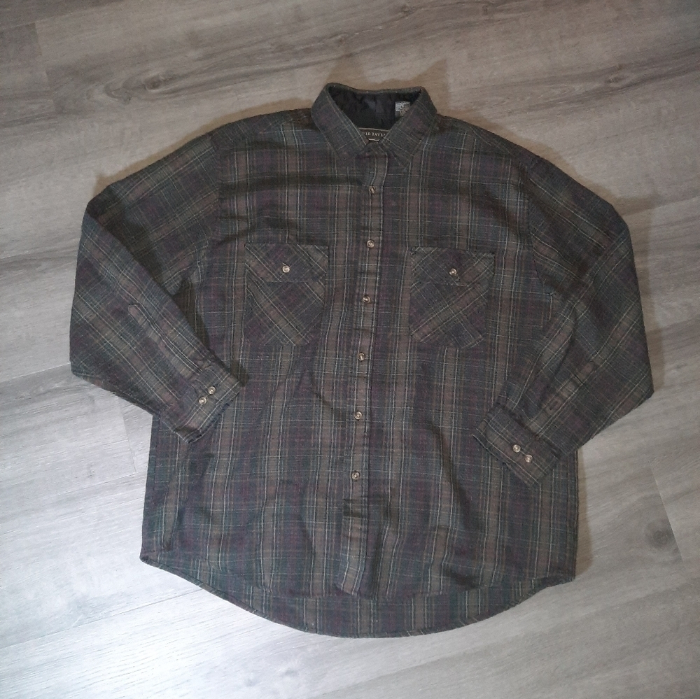 David Taylor Plaid Button Up Long Sleeve
